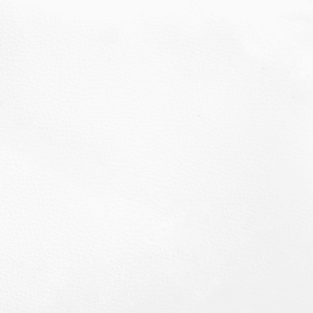 vidaXL Cabecero con orejas de cuero sintético blanco 83x23x118/128 cm