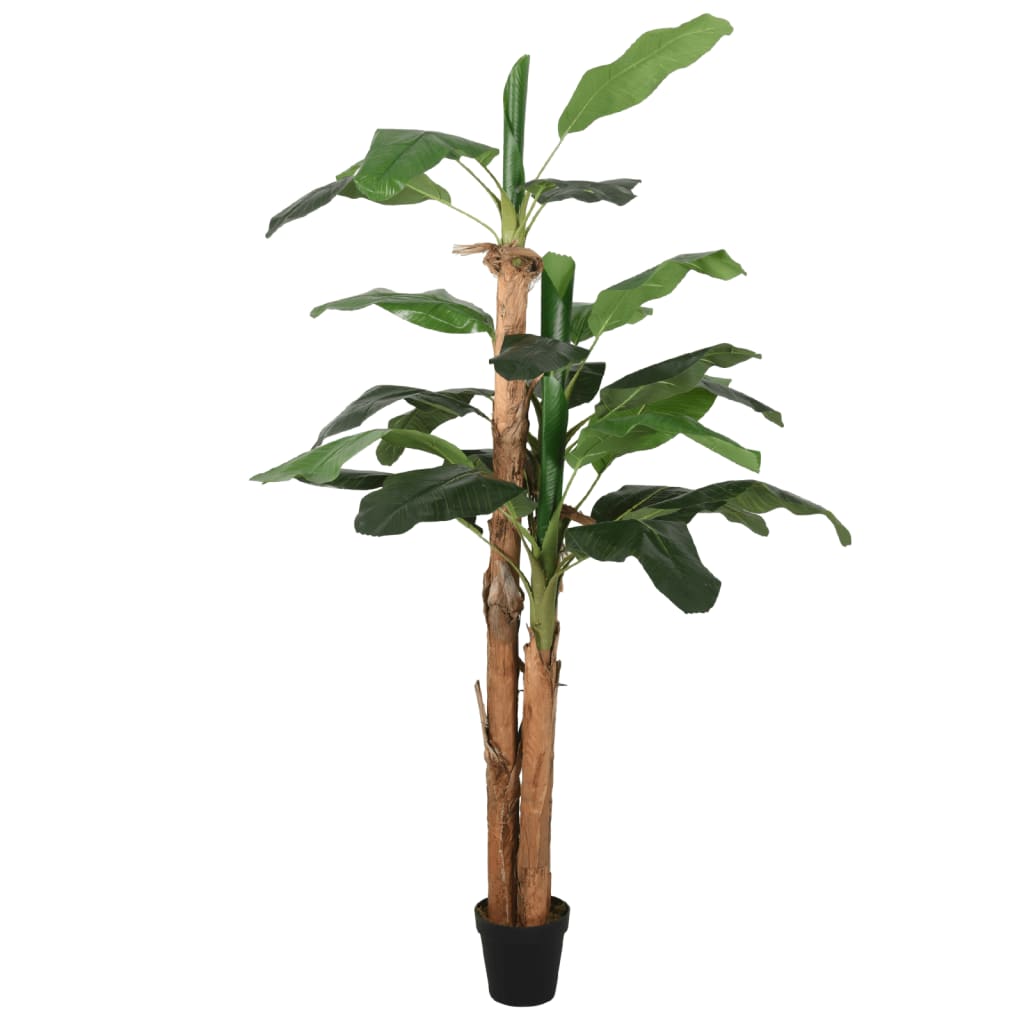 vidaXL Árbol de plátano artificial 19 hojas verde 180 cm