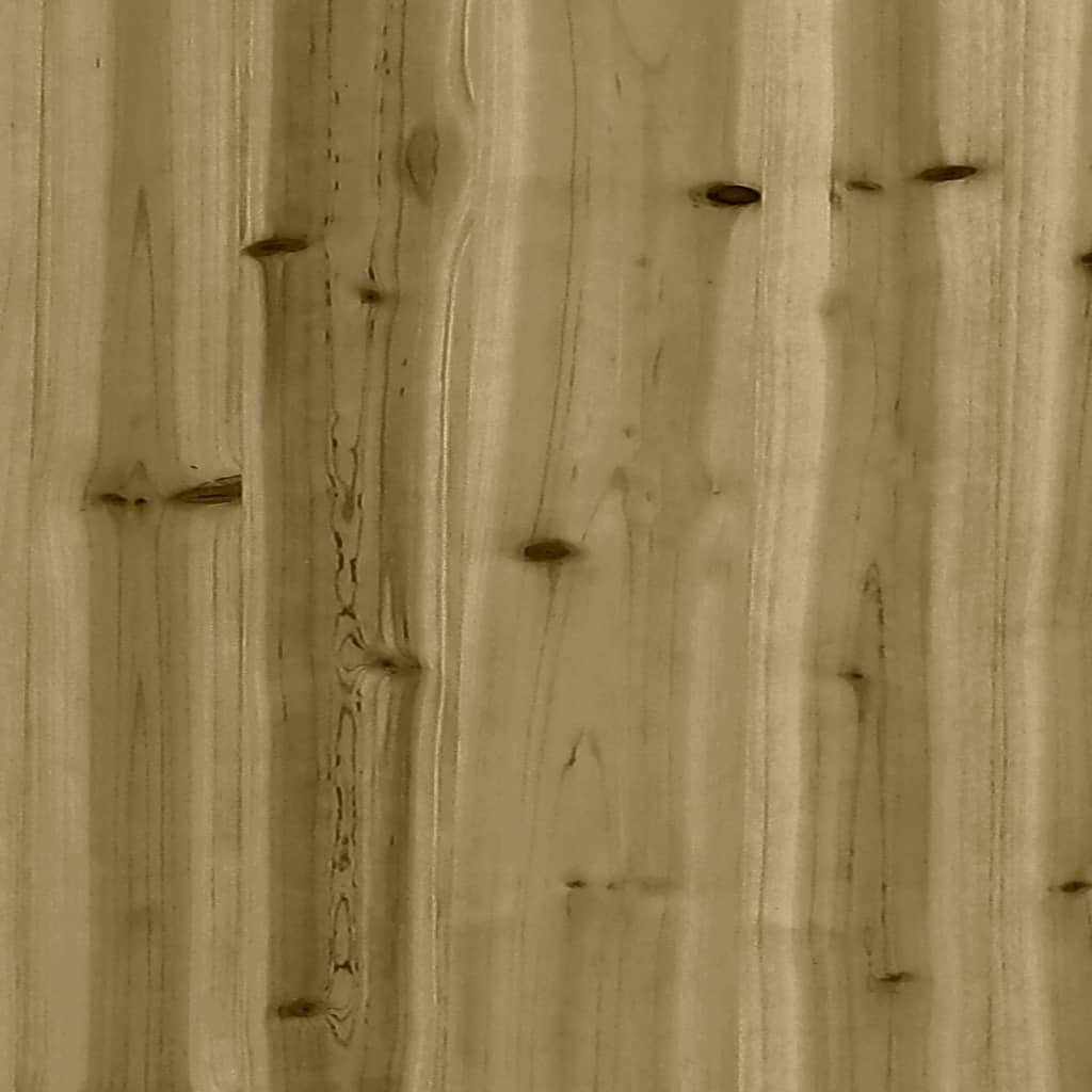 vidaXL Banco jardín diseño gaviones madera pino impregnada 203x44x42cm