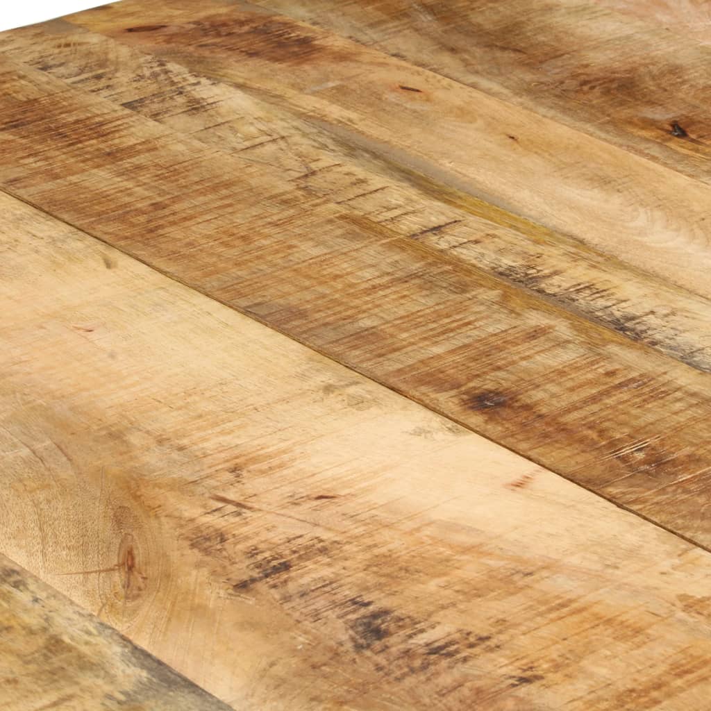 vidaXL Mesa de comedor de madera de mango rugosa 160x80x76 cm