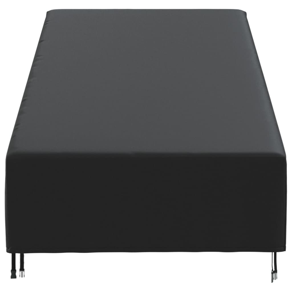 vidaXL Cubierta para tumbona Oxford 420D negro 203x81x25/63 cm