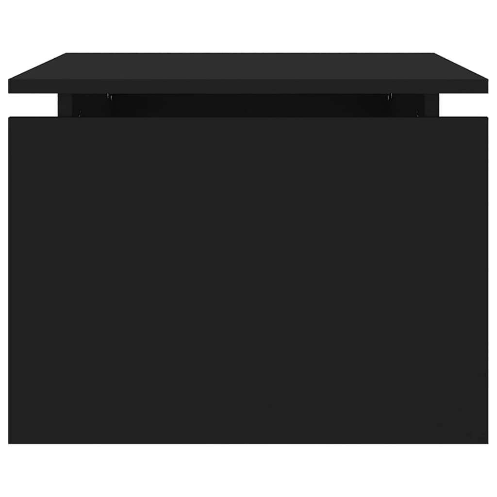 vidaXL Mesa de centro de aglomerado negro 68x50x38 cm