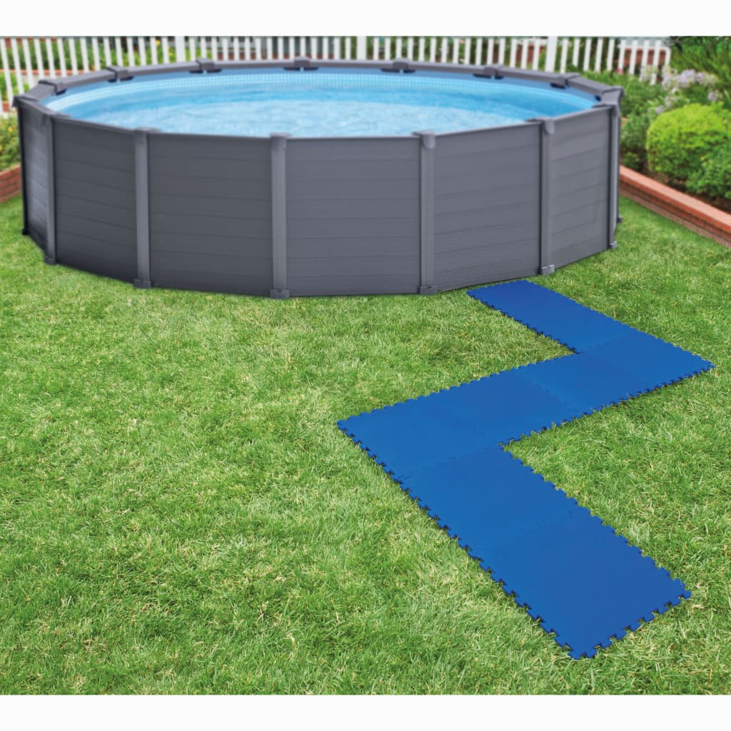 Intex Protectores de suelo para piscina 8 uds azul 50x50 cm