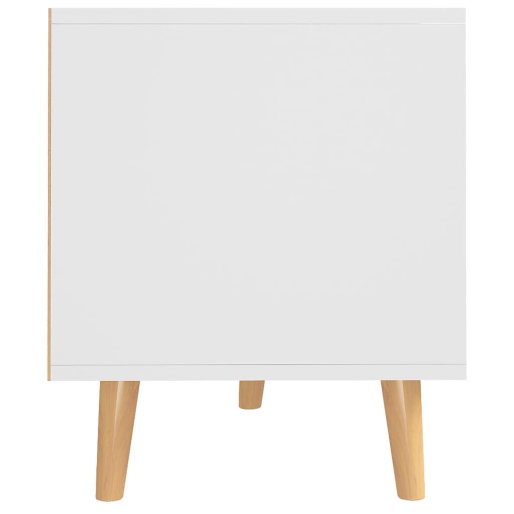 vidaXL Mueble de TV madera de ingeniería blanco y roble 90x40x48,5 cm