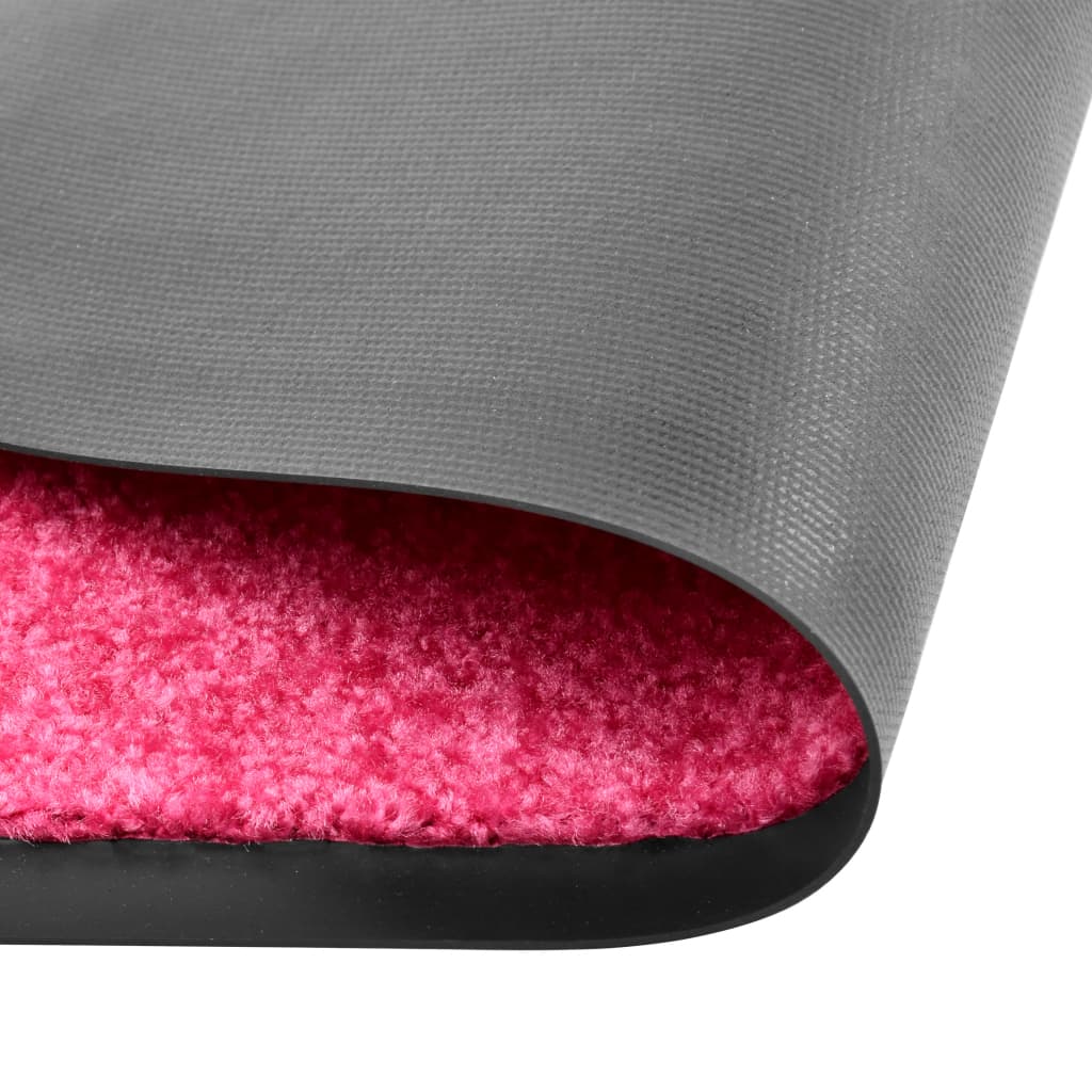 vidaXL Felpudo lavable rosa 40x60 cm