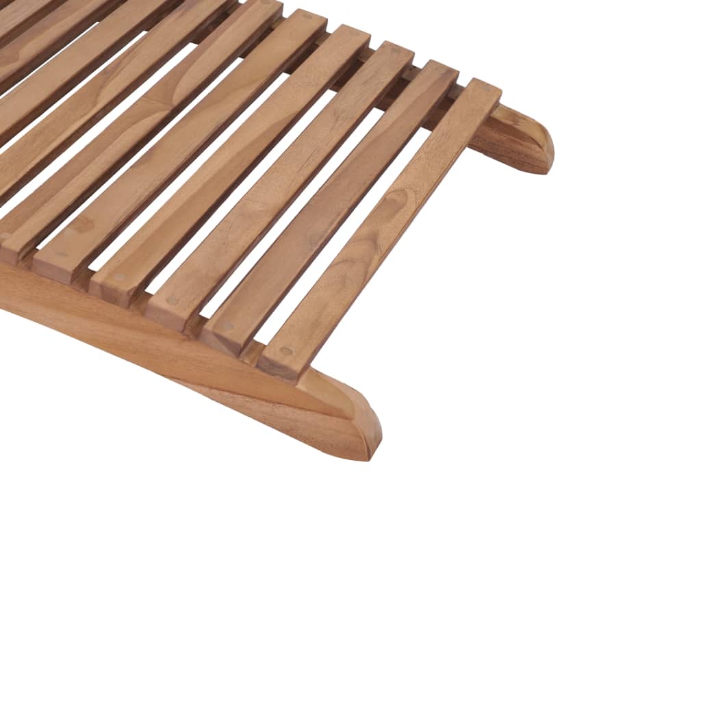 vidaXL Tumbona plegable de madera maciza de teca