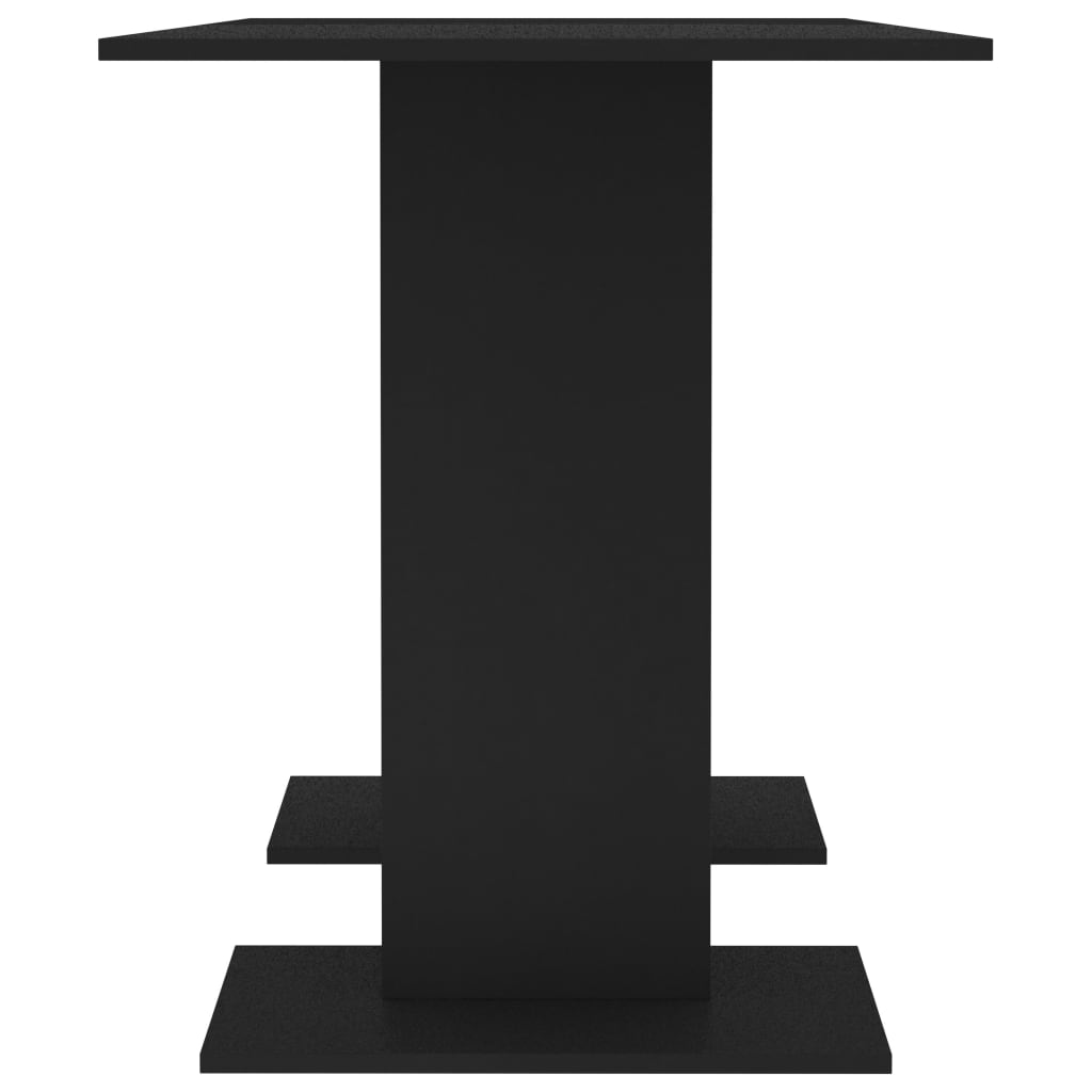 vidaXL Mesa de comedor de madera contrachapada negro 110x60x75 cm