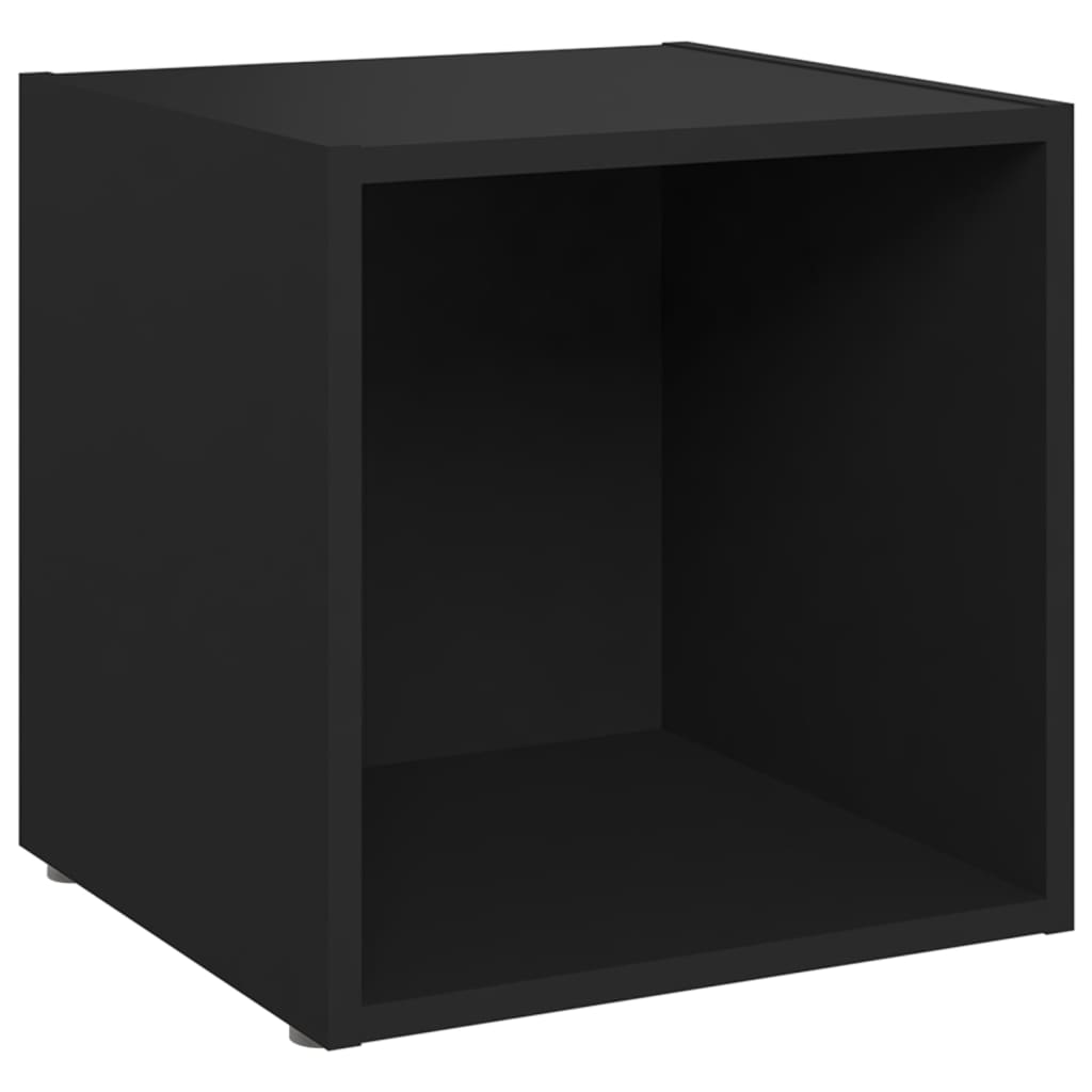 vidaXL Mueble para TV madera contrachapada negro 37x35x37 cm