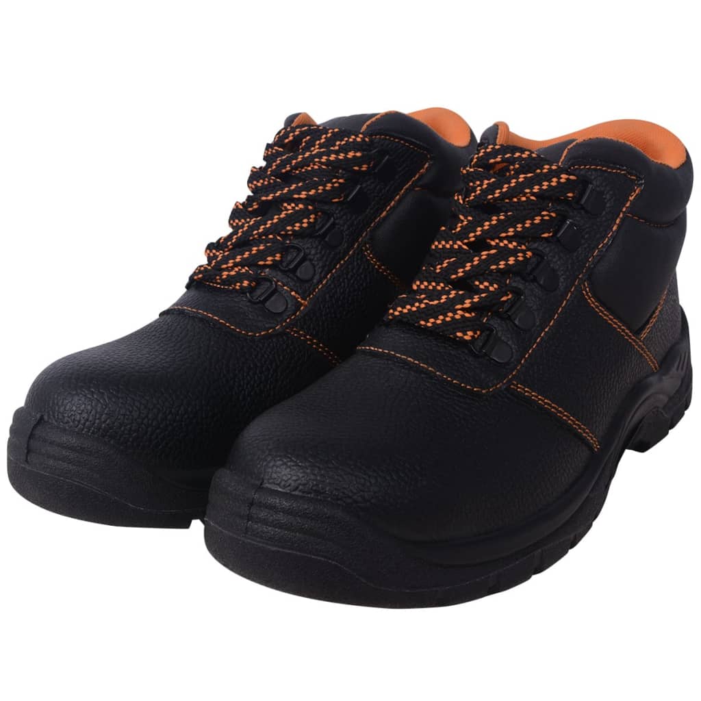 vidaXL Zapatos de seguridad cuero negro número 45
