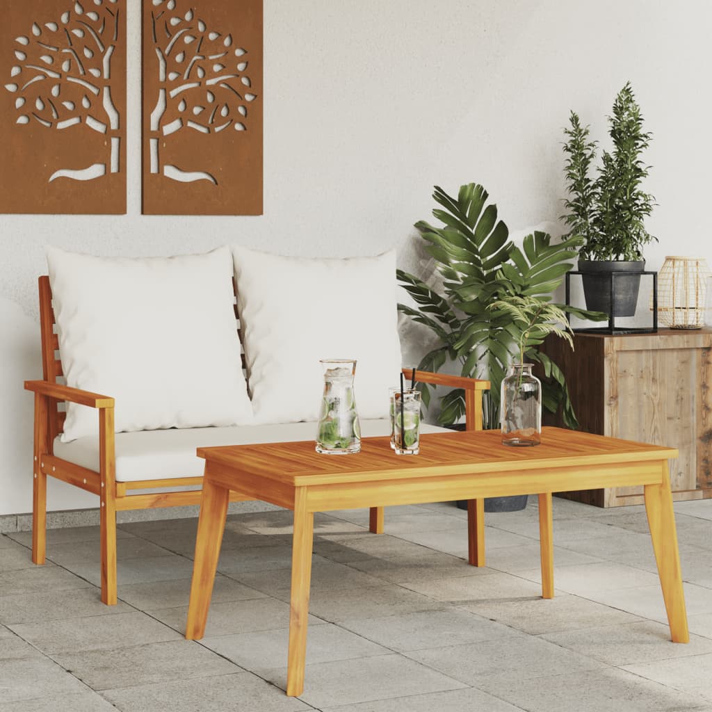 vidaXL Set de muebles de jardín con cojines madera maciza acacia