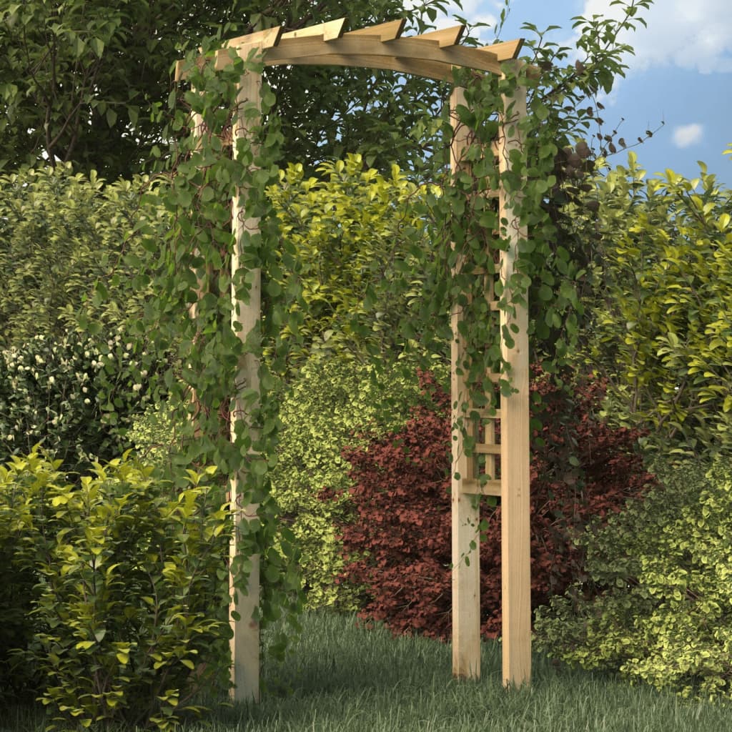 vidaXL Arco con enrejado madera maciza de pino impregnada 110x60x220cm