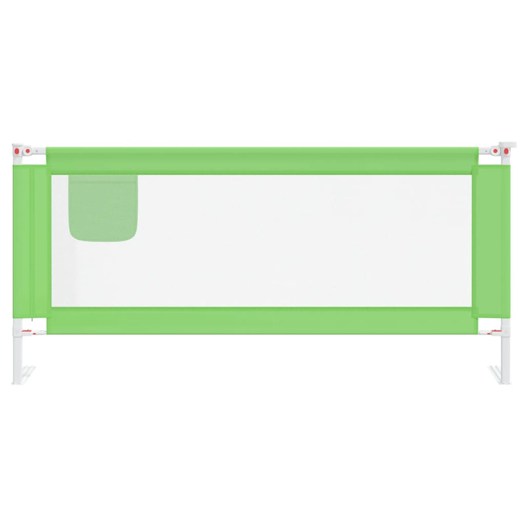 vidaXL Barandilla de seguridad cama de niño verde tela 200x25 cm