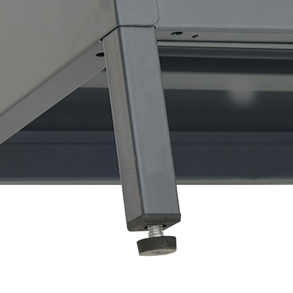 vidaXL Mueble para TV acero y vidrio gris antracita 90x30x44 cm