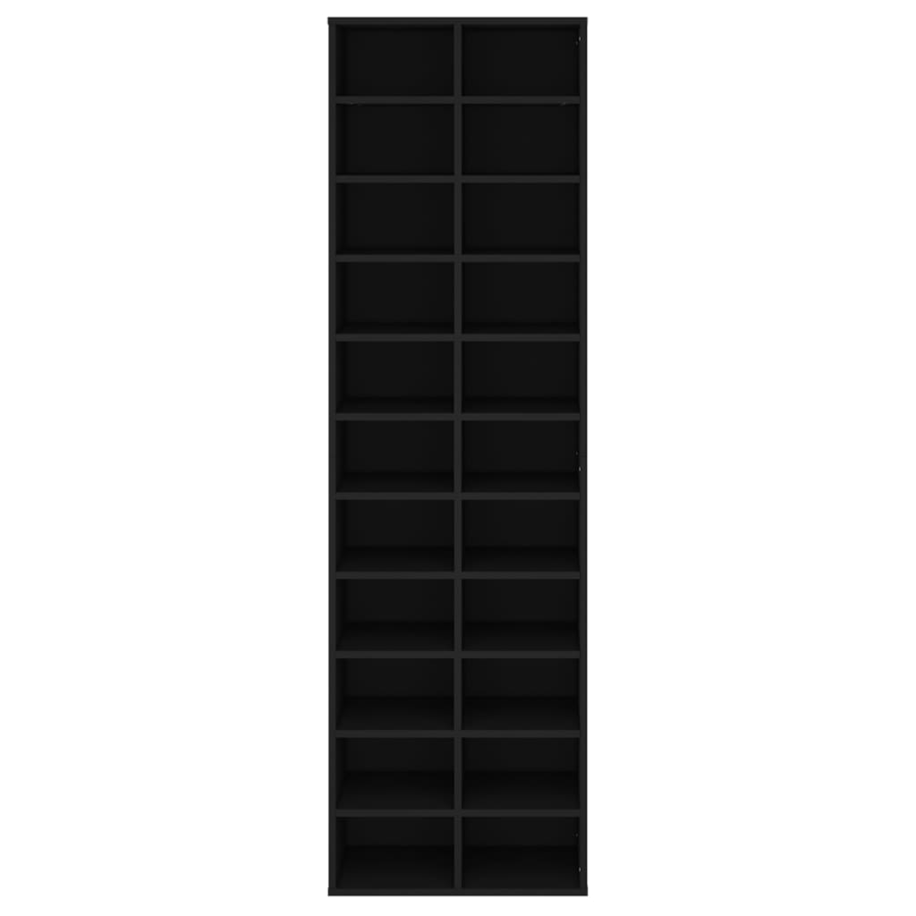 vidaXL Mueble zapatero de madera contrachapada negro 54x34x183 cm