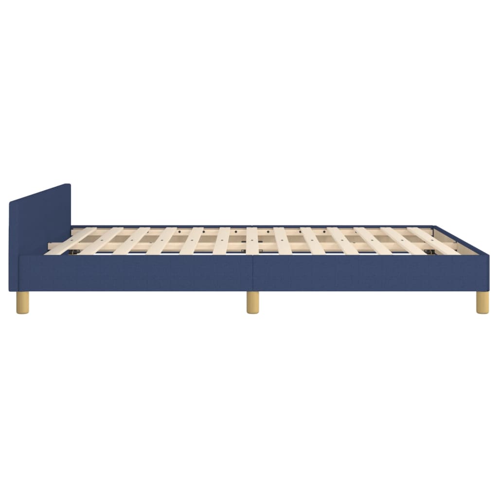 vidaXL Estructura de cama con cabecero tela gris taupe azul 140x200 cm