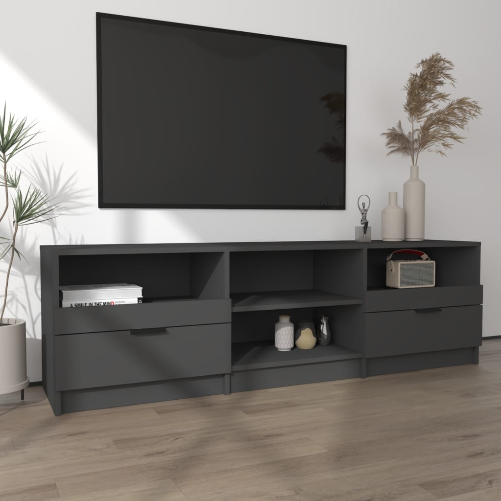vidaXL Mueble para TV madera contrachapada negro 150x33,5x45 cm