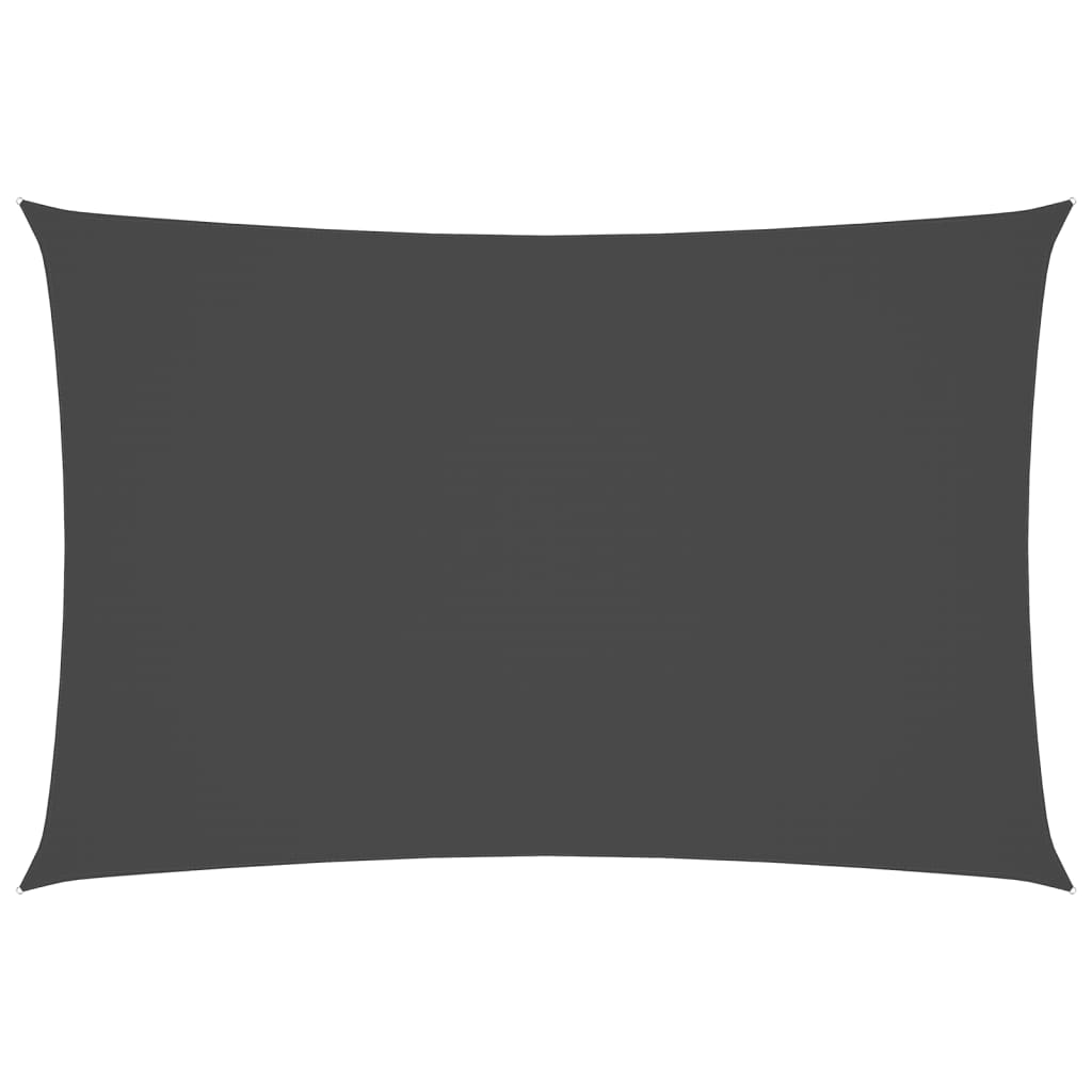 vidaXL Toldo de vela rectangular tela Oxford gris antracita 2x4 m
