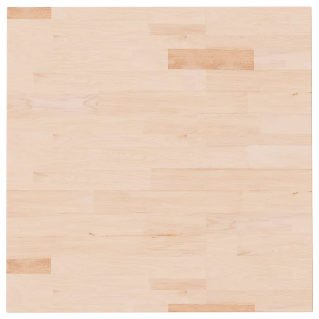 vidaXL Tablero de mesa cuadrada madera de roble sin tratar 60x60x2,5cm