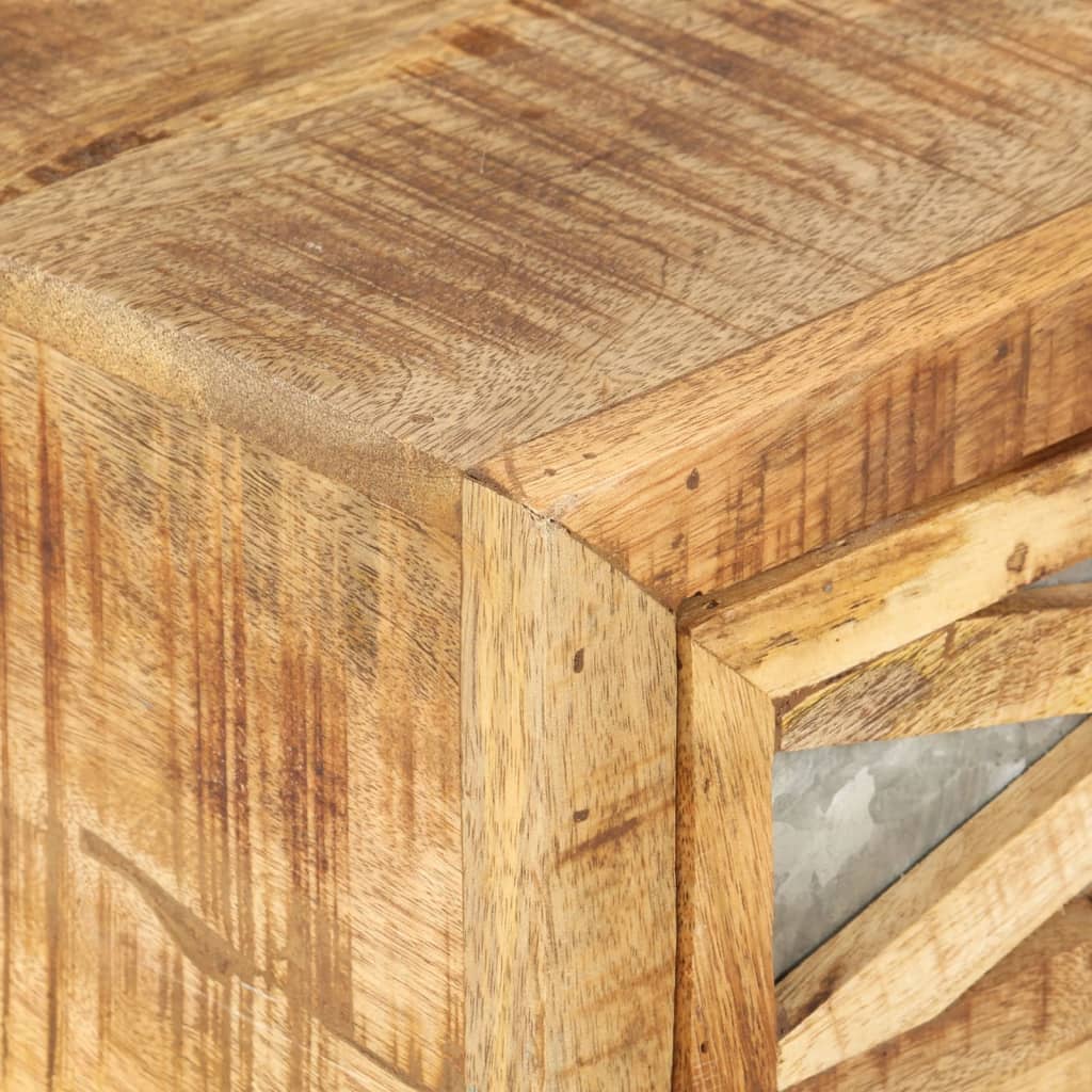 vidaXL Mesa de centro de madera maciza de mango 110x50x38 cm