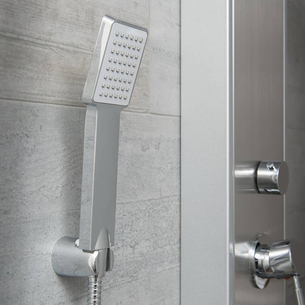 SCHÜTTE Panel de ducha con mezclador monomando TAHITI acero inoxidable