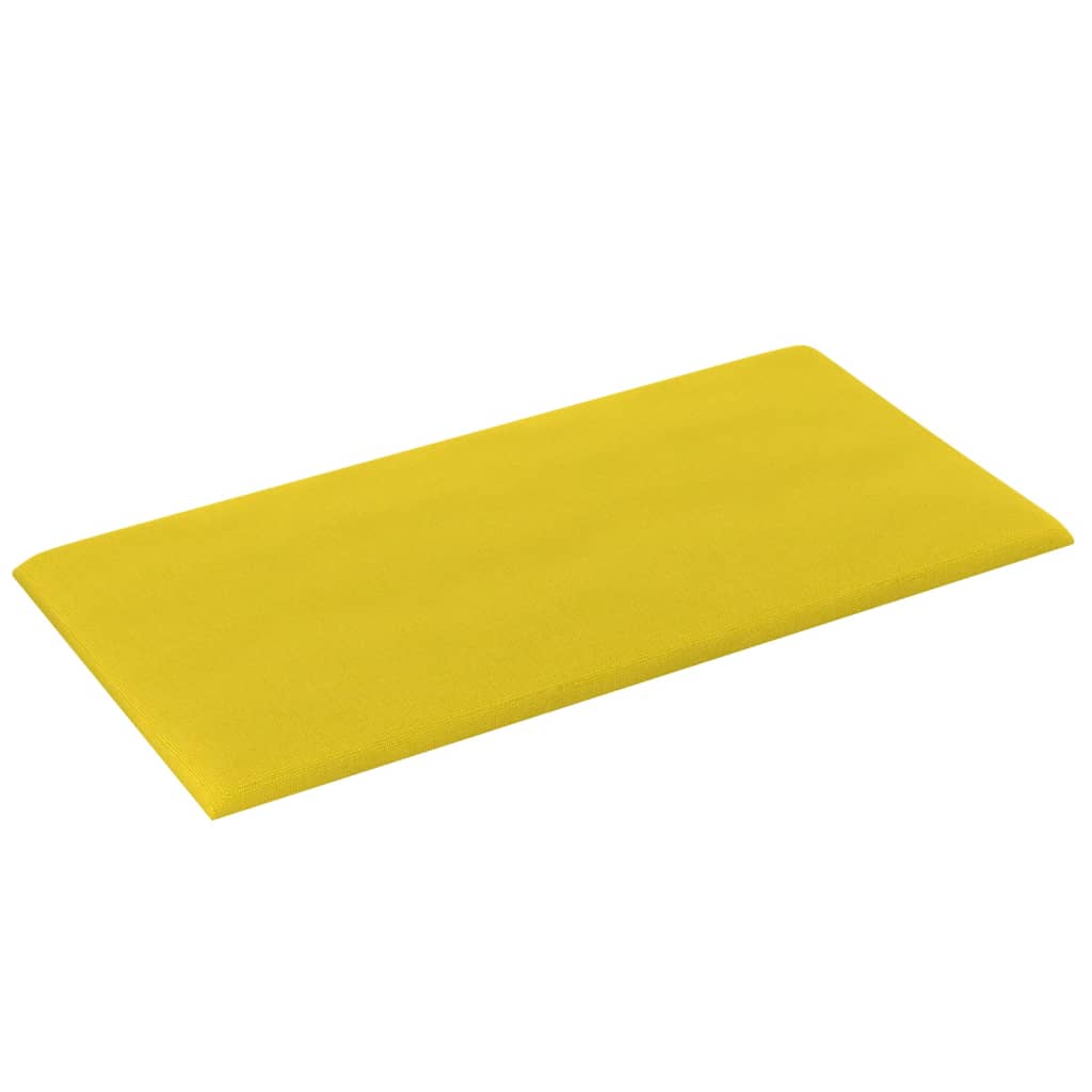 vidaXL Paneles de pared 12 uds tela amarillo claro 60x30 cm 2,16 m²