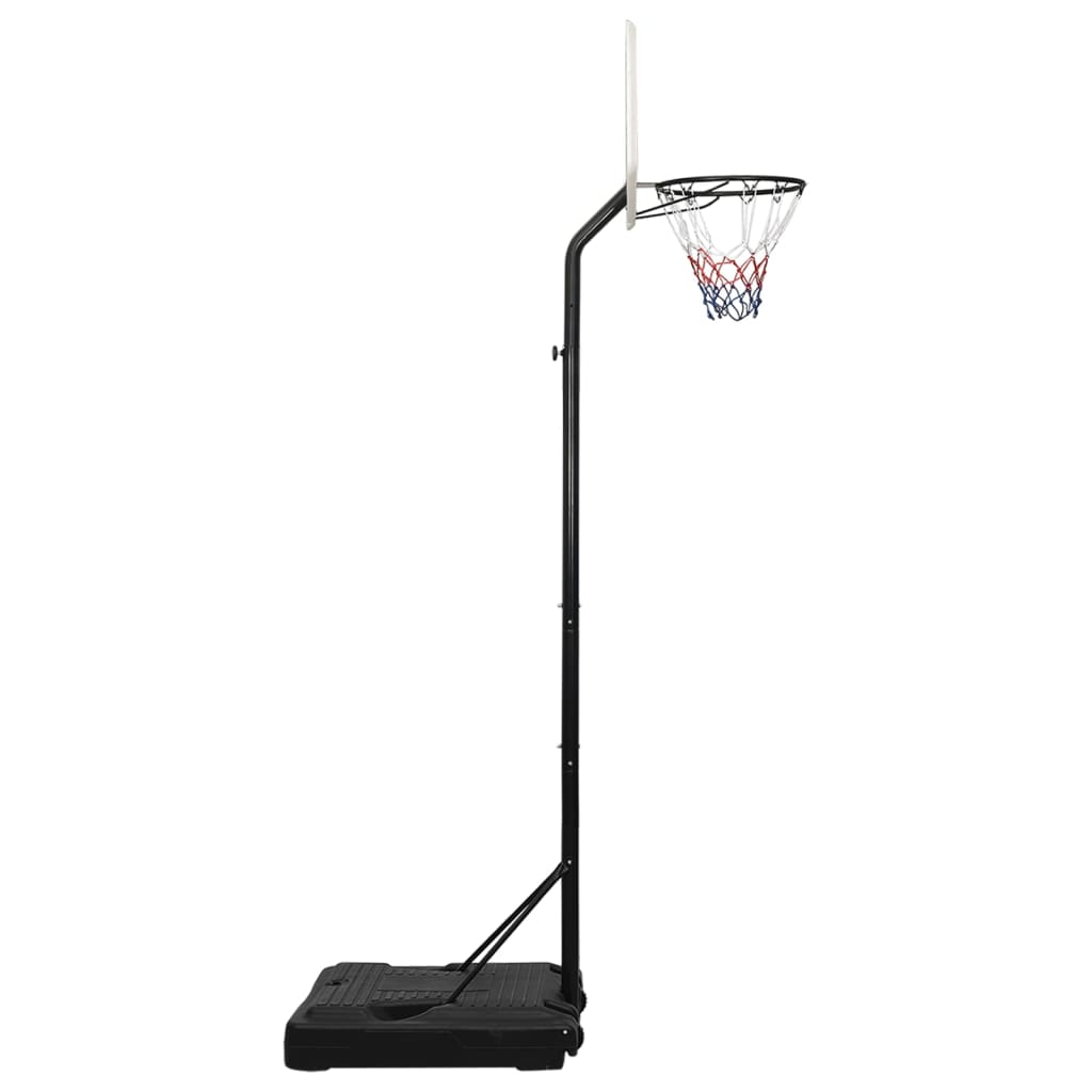 vidaXL Canasta de baloncesto polietileno blanco 282-352 cm
