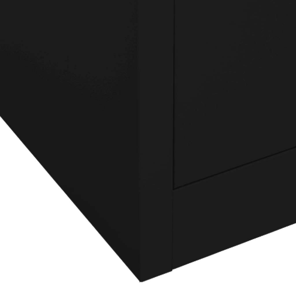 vidaXL Armario de acero negro 80x50x180 cm