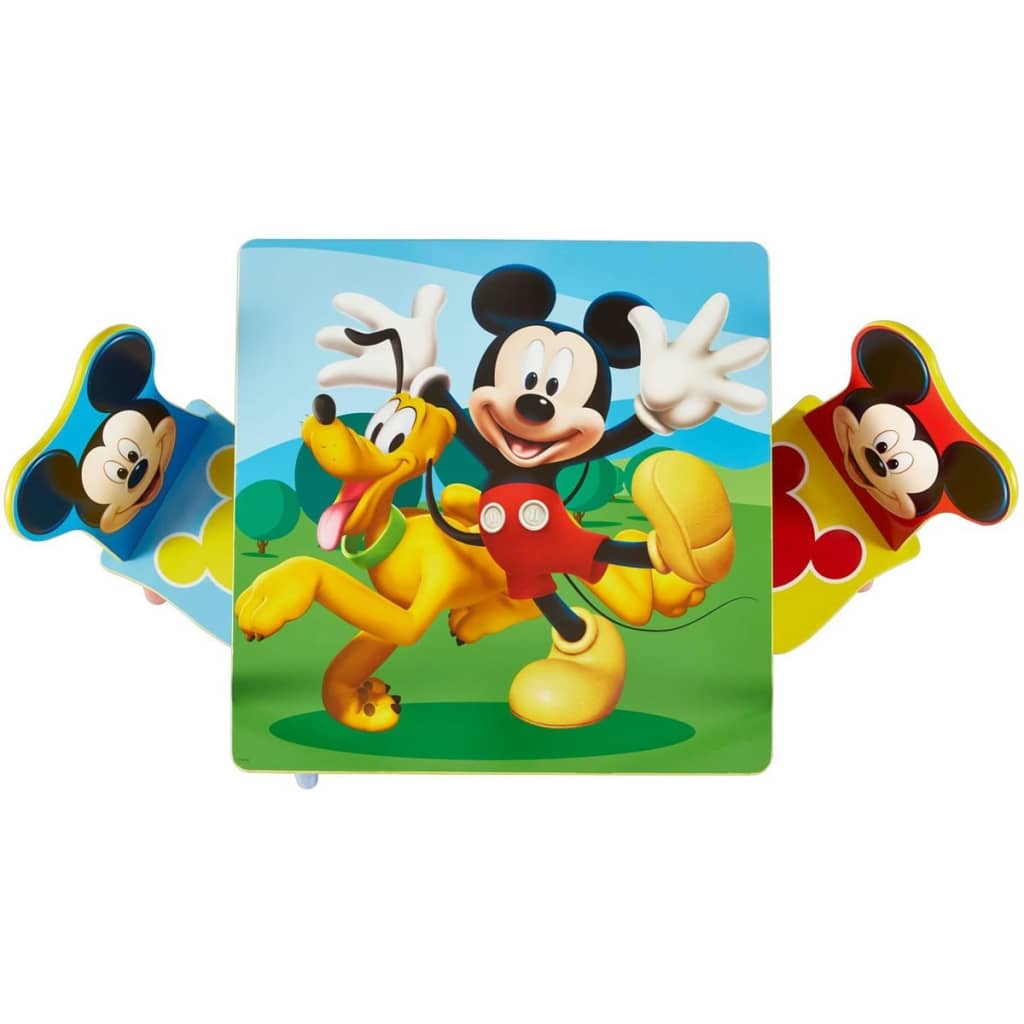 Disney Juego de mesa y sillas de 3 pzas Mickey Mouse madera WORL119014
