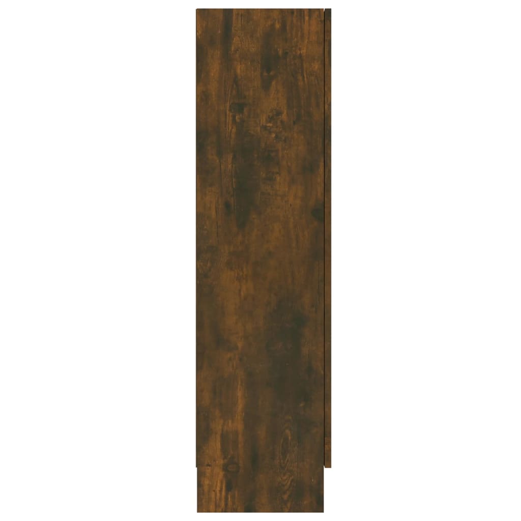 vidaXL Vitrina madera contrachapada roble ahumado 82,5x30,5x115 cm