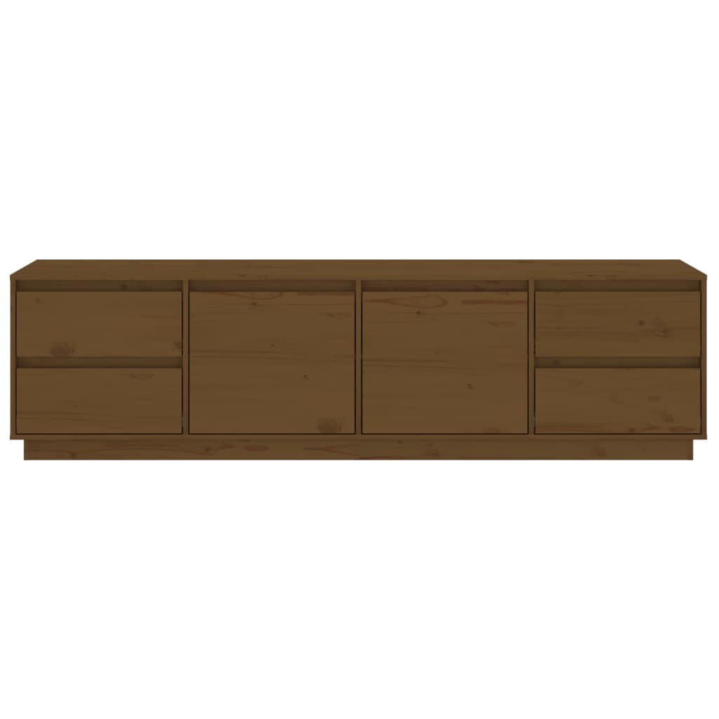 vidaXL Mueble de TV madera maciza de pino marrón miel 176x37x47,5 cm