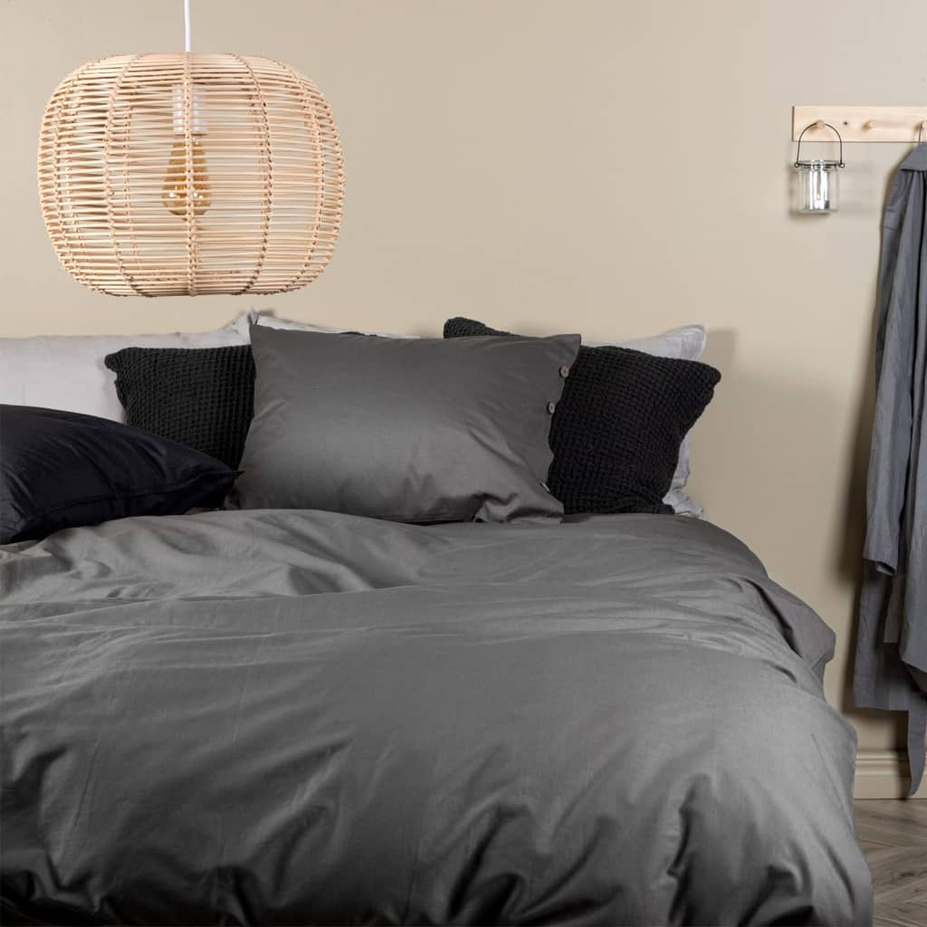 Venture Home Juego de ropa de cama Joar algodón gris oscuro 200x150 cm