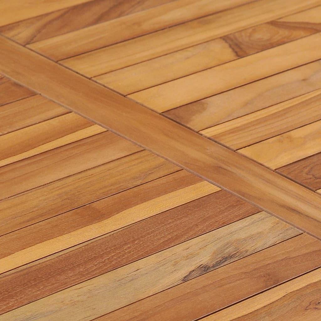 vidaXL Mesa de comedor de jardín madera maciza de teca 120x65x80 cm