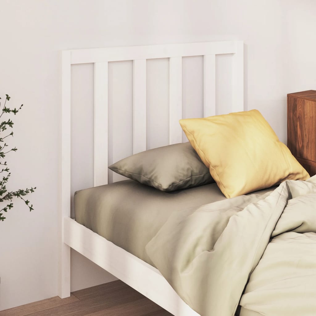 vidaXL Cabecero de cama madera maciza de pino blanco 106x4x100 cm