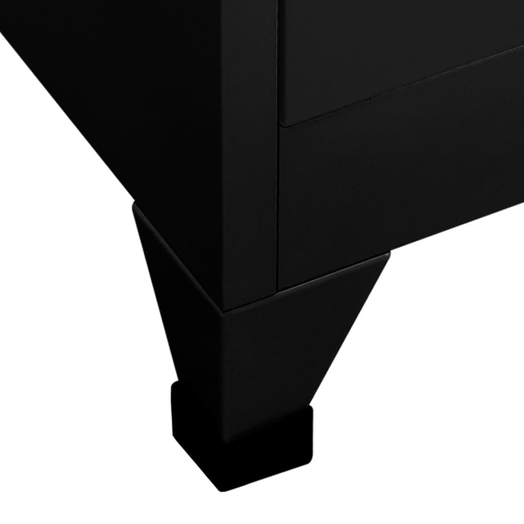 vidaXL Taquilla de acero negro 90x45x180 cm