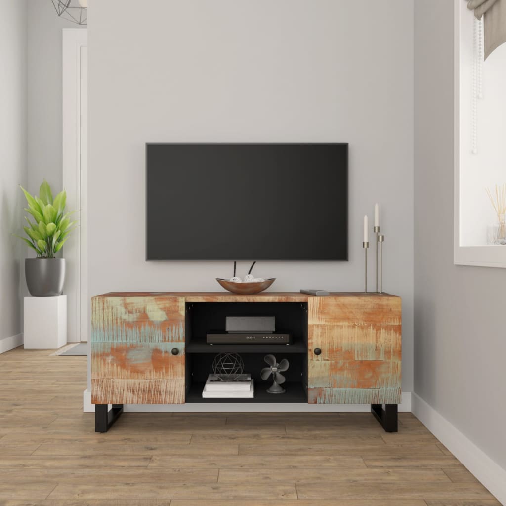 vidaXL Mueble de TV madera maciza reciclada 105x33x46 cm