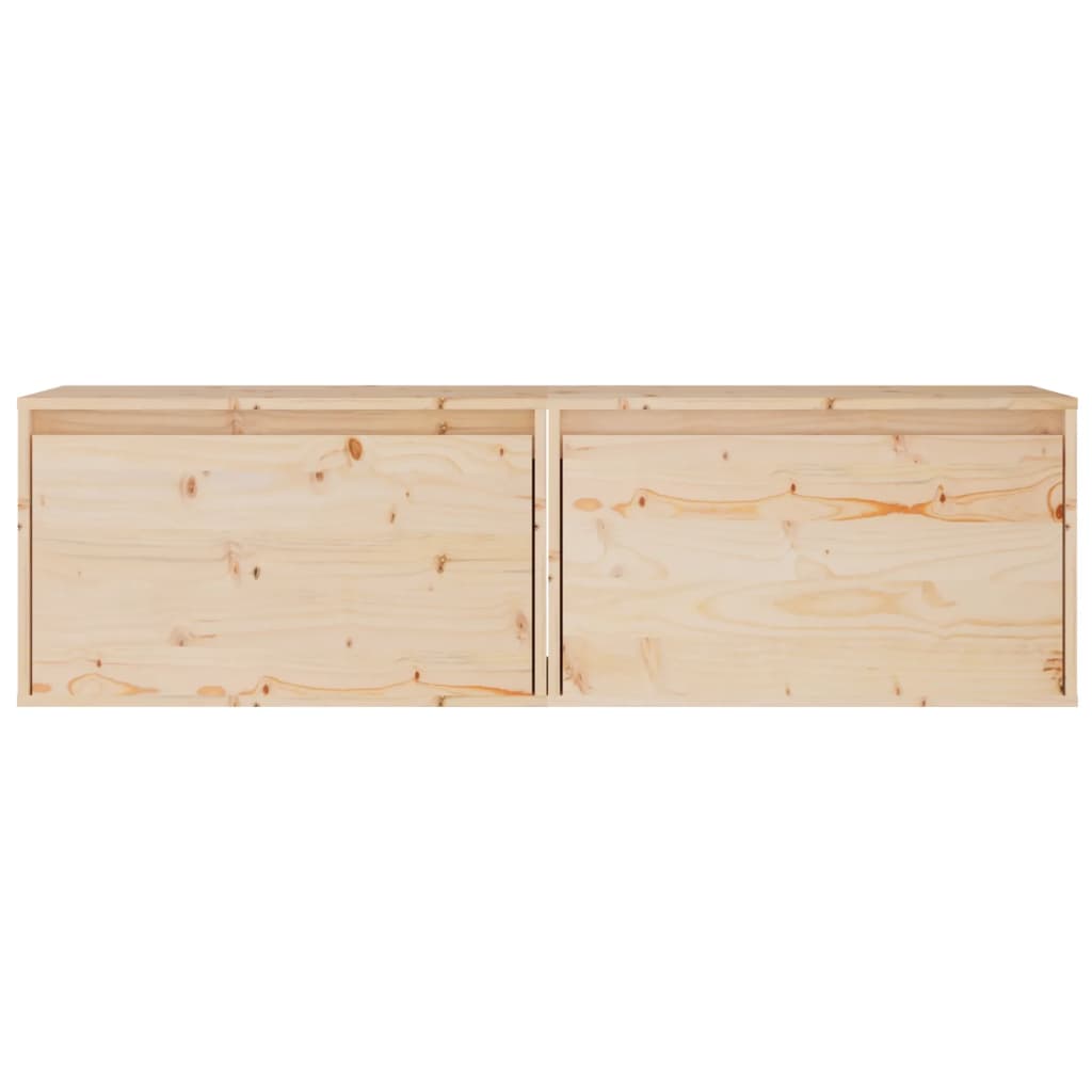 vidaXL Armarios de pared 2 uds madera maciza de pino 60x30x35 cm