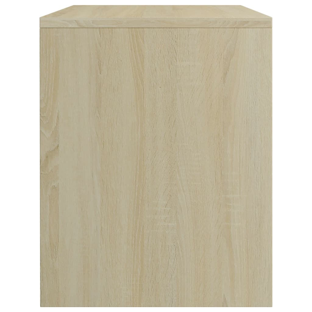 vidaXL Mesita de noche madera contrachapada blanco roble 40x30x40 cm