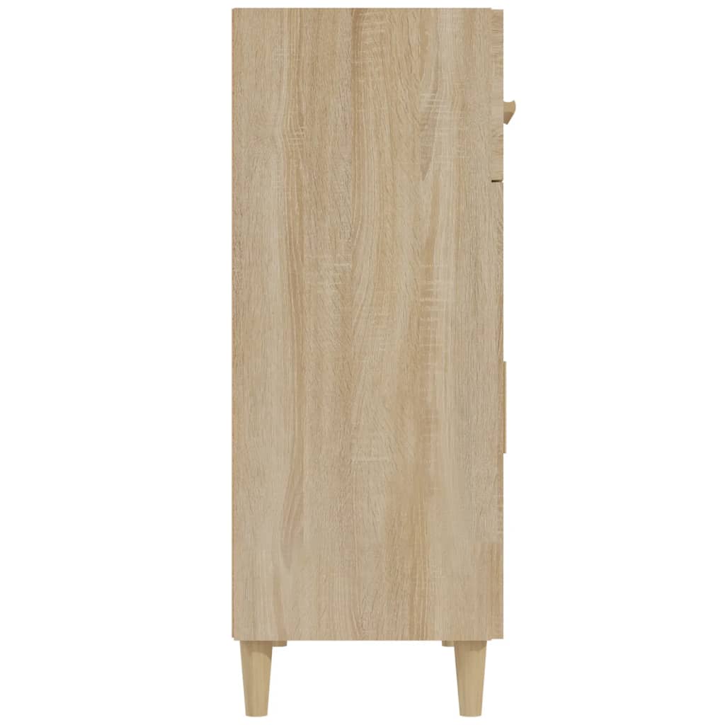 vidaXL Aparador de madera contrachapada roble Sonoma 69,5x34x89 cm
