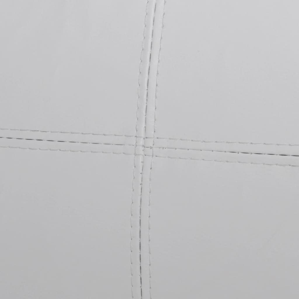 vidaXL Sofá modular de 3 plazas de cuero artificial blanco