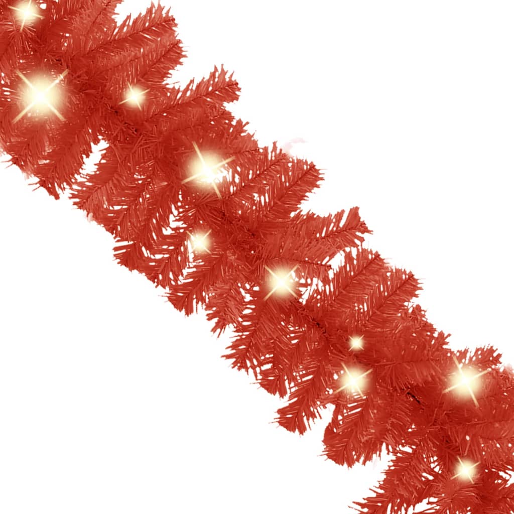 vidaXL Guirnalda de Navidad con luces LED rojo 20 m