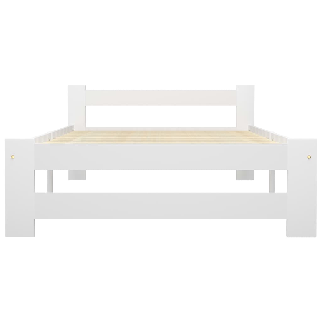 vidaXL Estructura de cama de madera maciza de pino blanca 90x200 cm