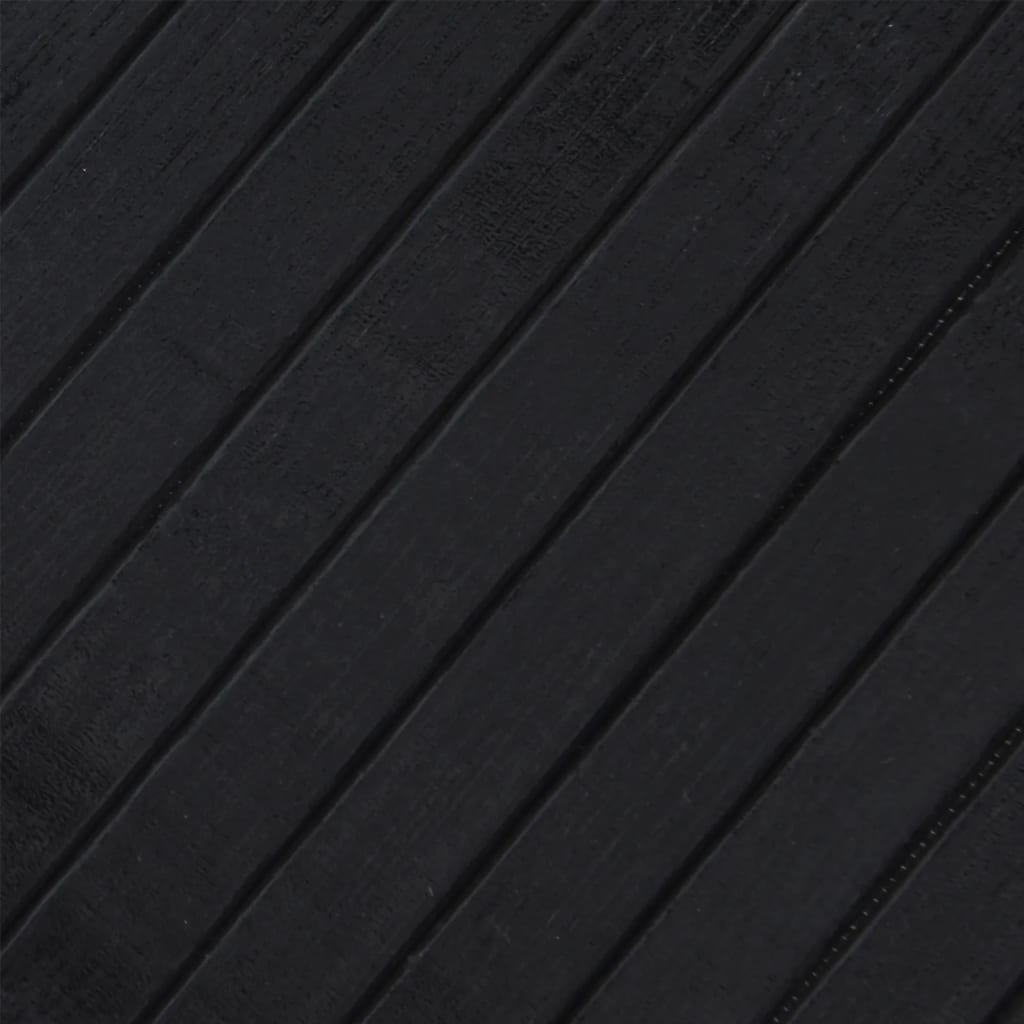 vidaXL Alfombra rectangular bambú negro 70x200 cm
