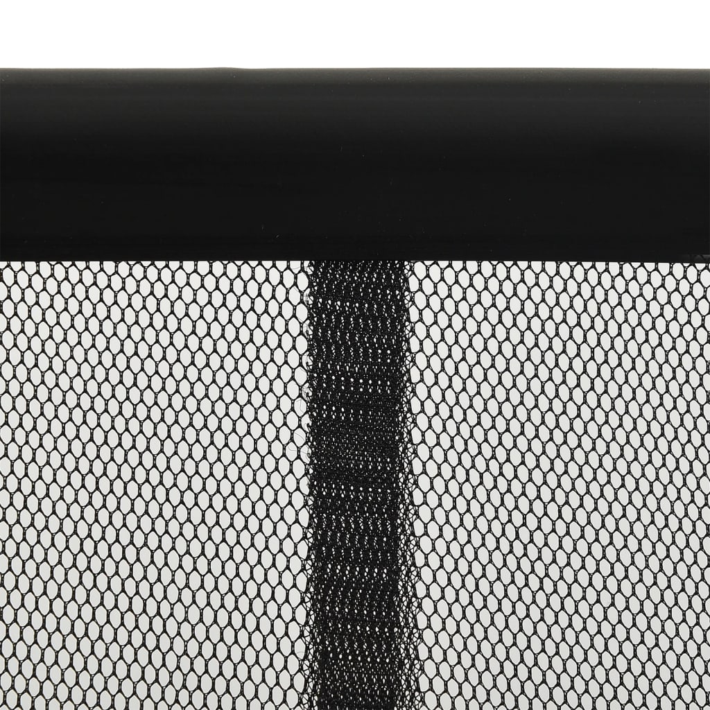 vidaXL Mosquitera para puerta 5 pzas cortina de malla negro 120x240 cm