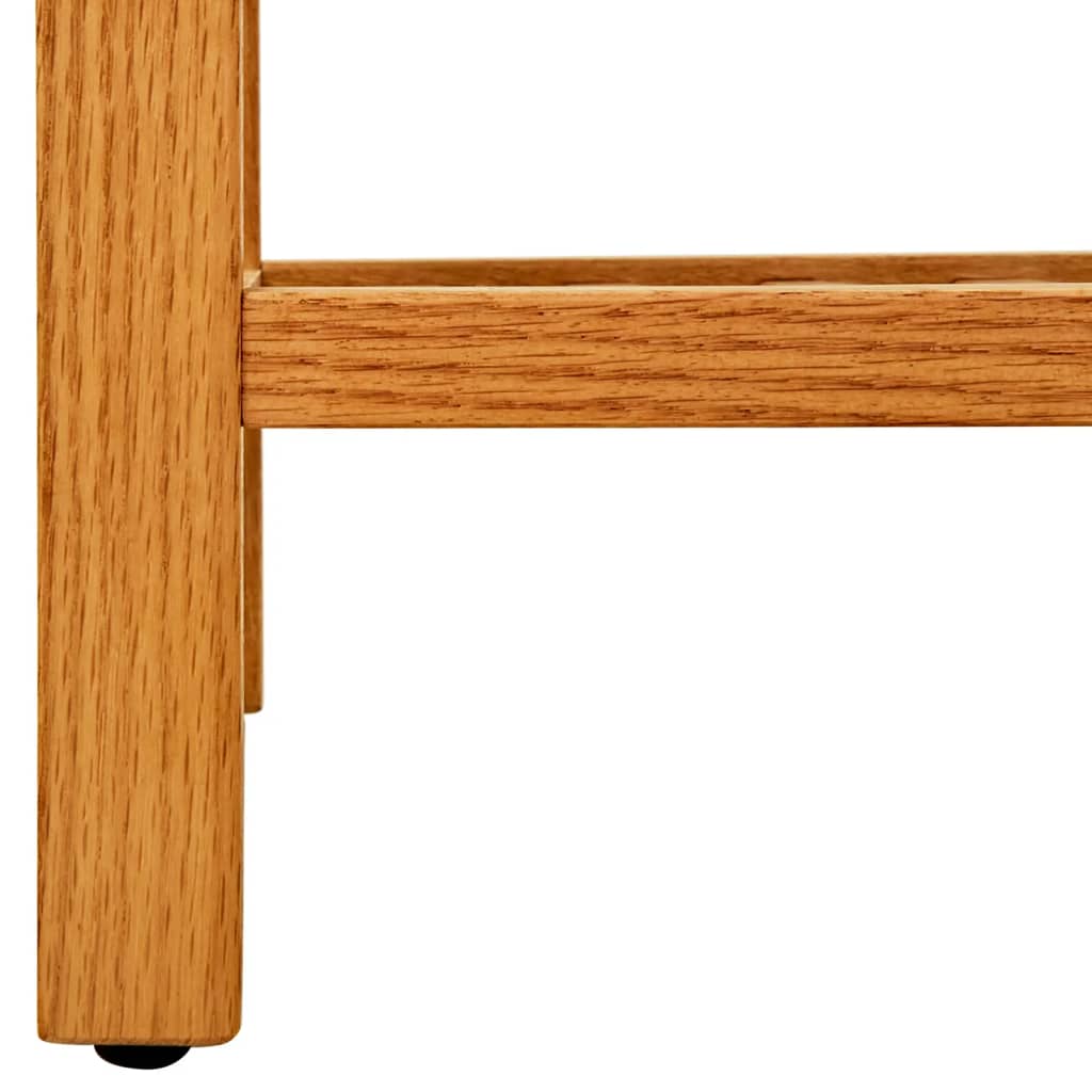 vidaXL Zapatero con 4 estantes madera maciza de roble 50x27x80 cm