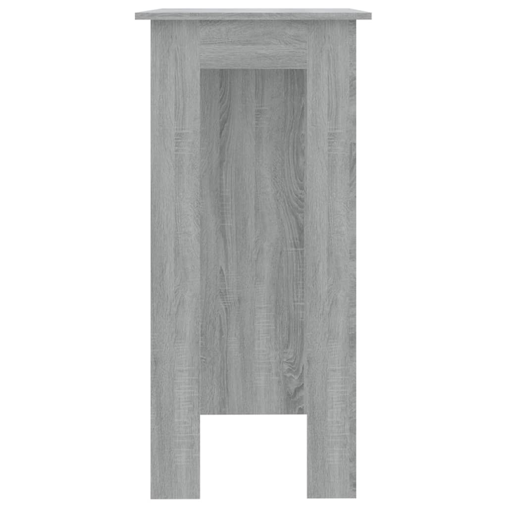 vidaXL Mesa alta con estante gris Sonoma 102x50x103,5 cm