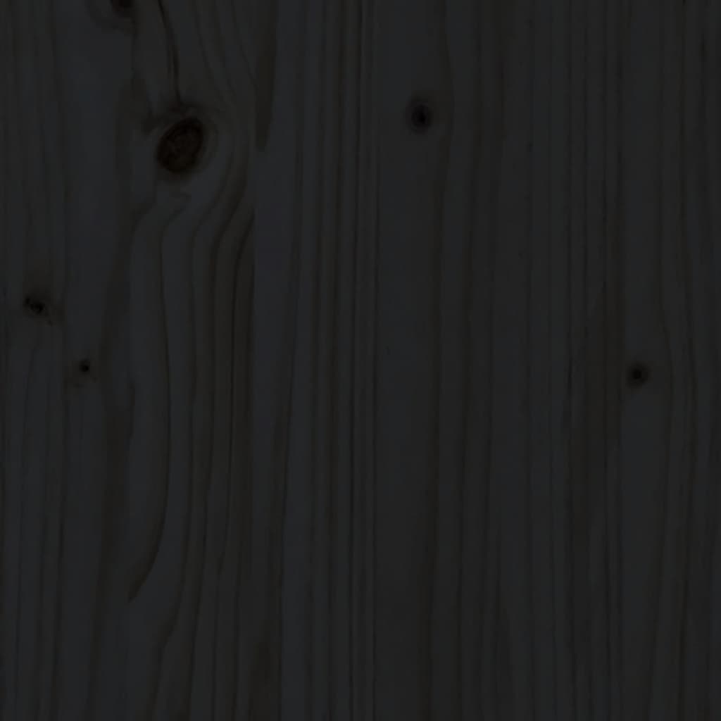 vidaXL Sofá esquinero con cojines madera maciza de pino negro