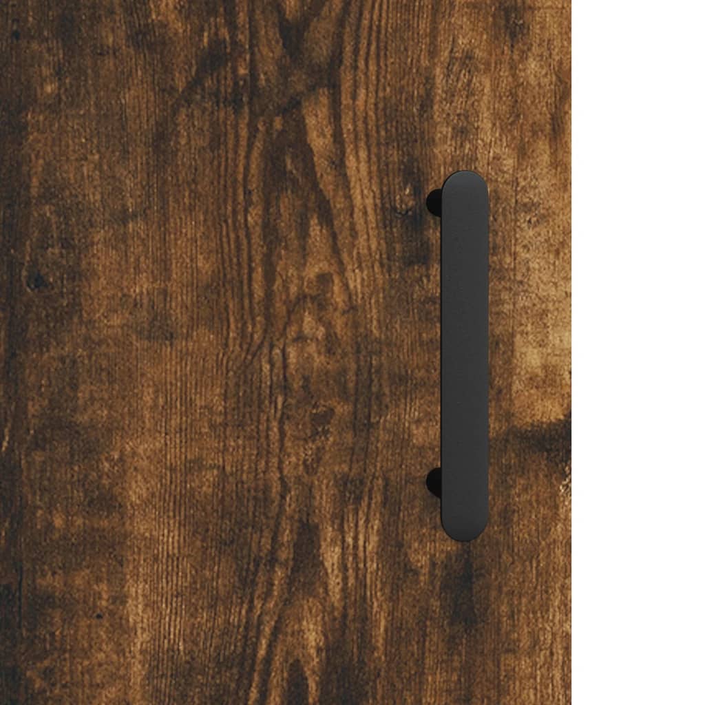 vidaXL Aparador alto madera contrachapada roble ahumado 69,5x34x180 cm