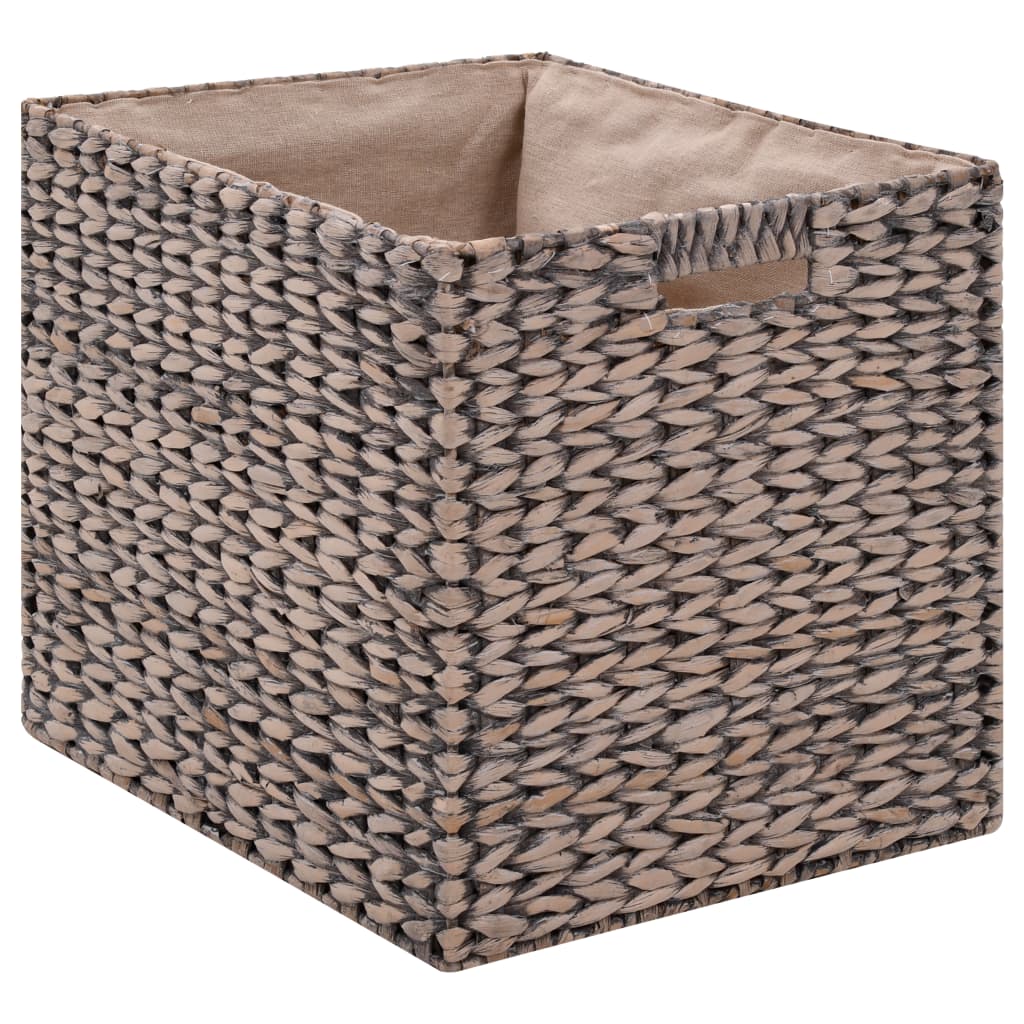 vidaXL Banco con 2 cestas hierba marina 71x40x42 cm gris