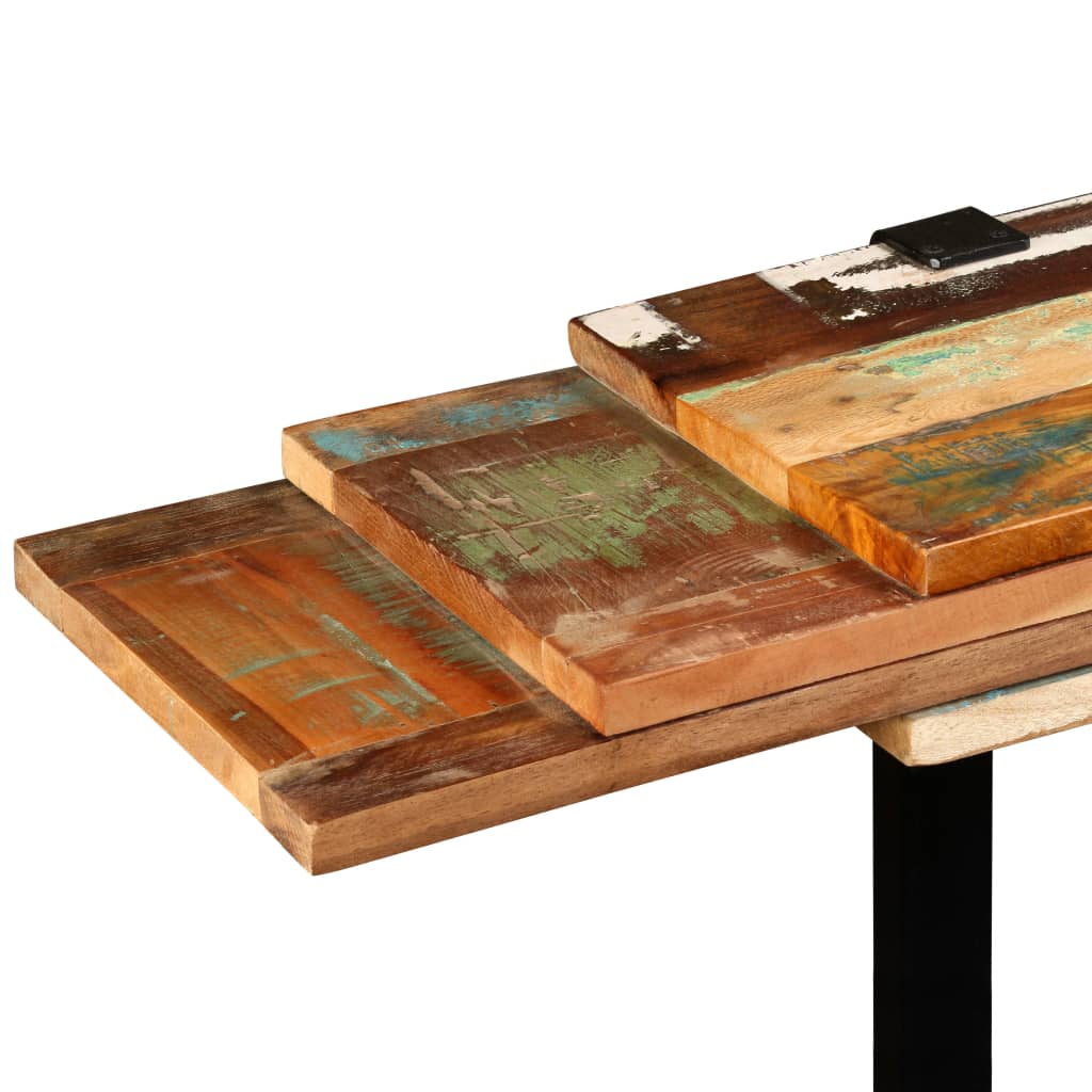 vidaXL Mesa consola ajustable madera maciza reciclada