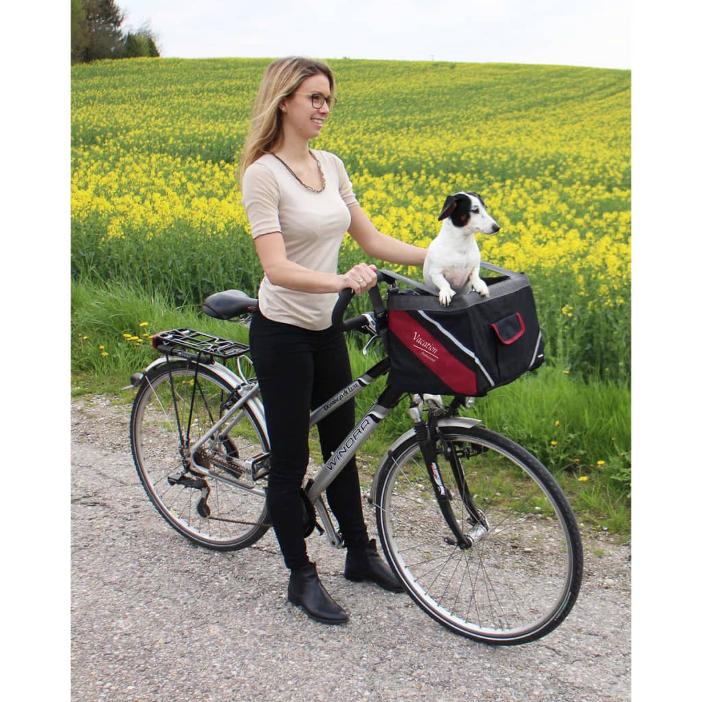 Kerbl Cesta para bicicleta para perro Vacation 38x25x25 cm negra 80595